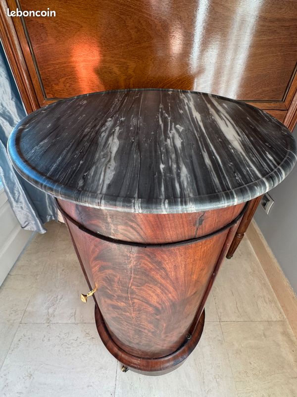 Somno Empire Acajou flammé , très beau marbre « à cuvette » Gris Turquin (rare) (image 3)