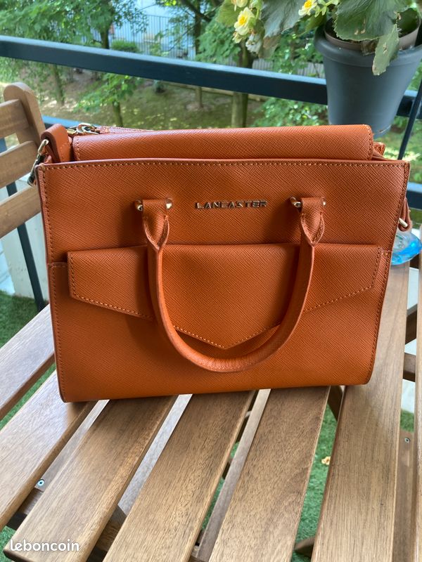 Sac à Main Relic En Cuir Orange Foncé Tissé - Style Messenger - Occasion - Livraison Gratuite