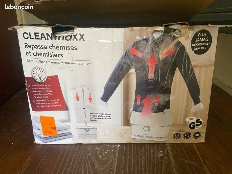 Appareil CLEANmaxx – Repassage automatique chemises et chemisiers