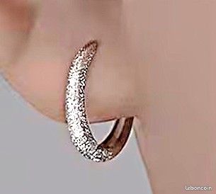 Magnifiques creoles irrisees en argent 925. Taille 2 cm de diametre. Prix negociable (image 5)