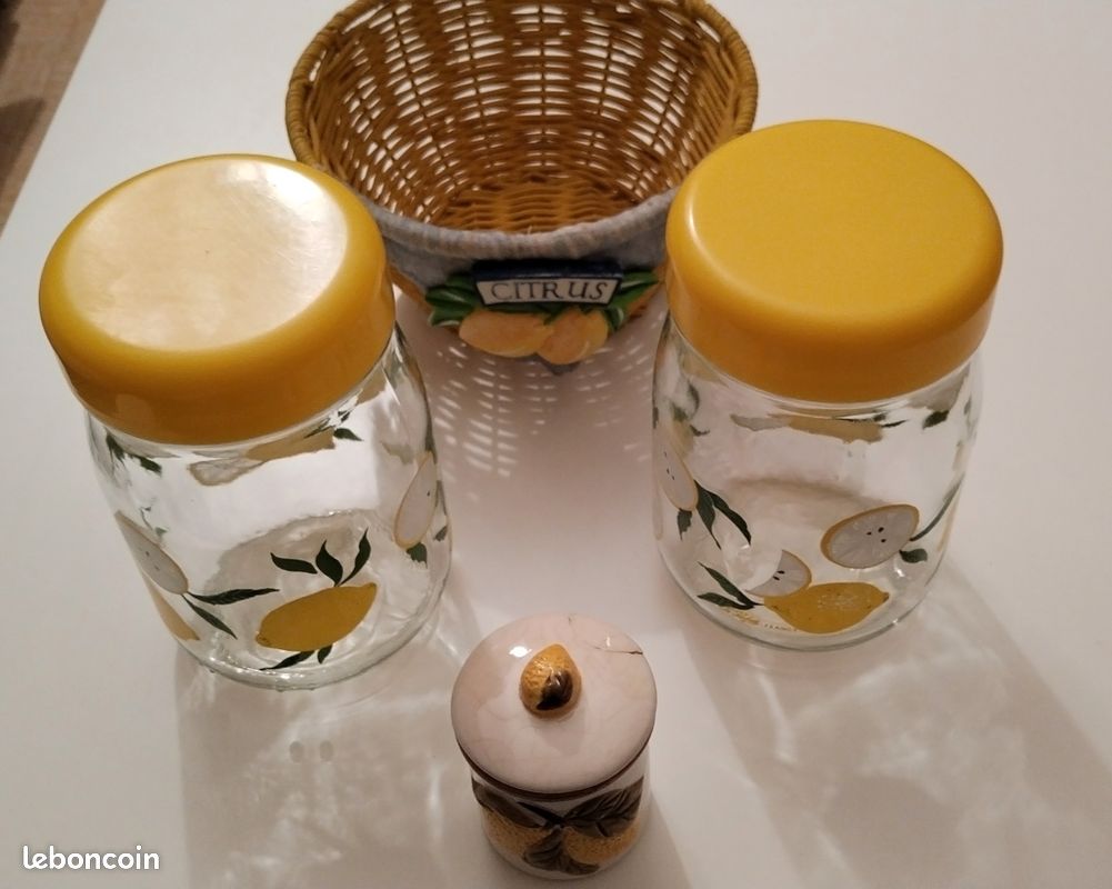 Pots en verres citons et panier (image 2)