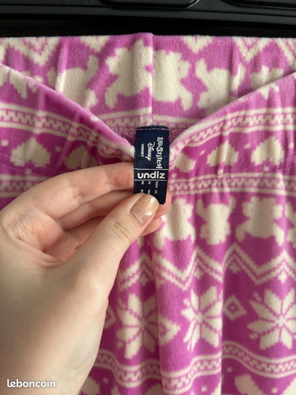 Bas de pyjama polaire Stitch rose Disney Undiz XS / 34 (image 4)