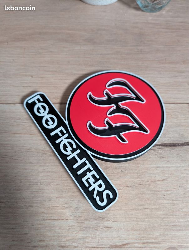 Figurine logo deco Foo fighters 16x14cm Fanart (image 4)