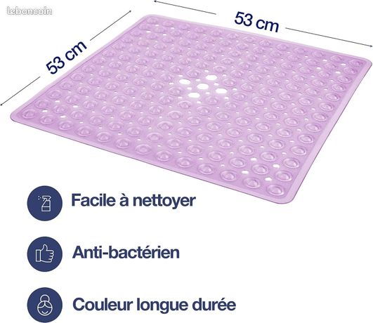 Tapis Bain Bébé Anti Glisse Tapis De Douche Antidérapant Pour Enfants 53x53cm - Motifs Animaux Marins | Anti-Glisse Baignoire, Sans BPA, Lavable En Machine Tapis Antidérapant Baignoire Enfant