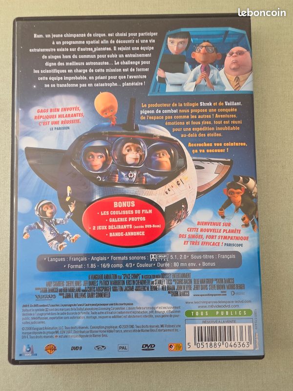 Dvd les chimpazes de l espace (image 2)