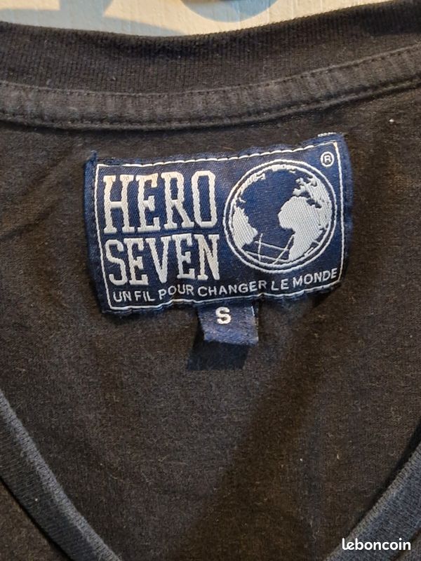 T-shirt Hero Seven Steve McQueen Legend – Gris Chiné, Manches Courtes, Coton