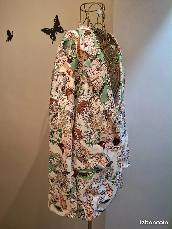Veste blazer légère imprimée - Made in italy (image 2)