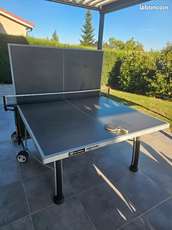 Housse De Protection Pour Table De Ping-Pong Extérieur - Taille ~155x75x144 Cm - Taffetas Polyester Argenté Imperméable