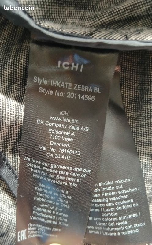 Veste Longue ICHI Style Parka - Taille 38 - Noire - Neuve Avec étiquette (Prix Boutique 139€)