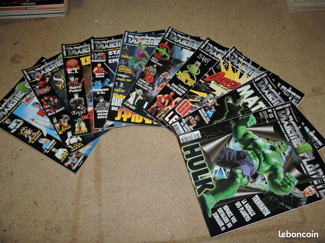 LOT 10 revues Magazine Années 2000 DIXIEME PLANETE Produits dérivés Films Bd Séries Cinéma TV N° 13 14 15 16 17 18 19 21 22 23 Daredevil Gi Joe Goldorak Matrix X Men Hulk Terminator ... (image 1)