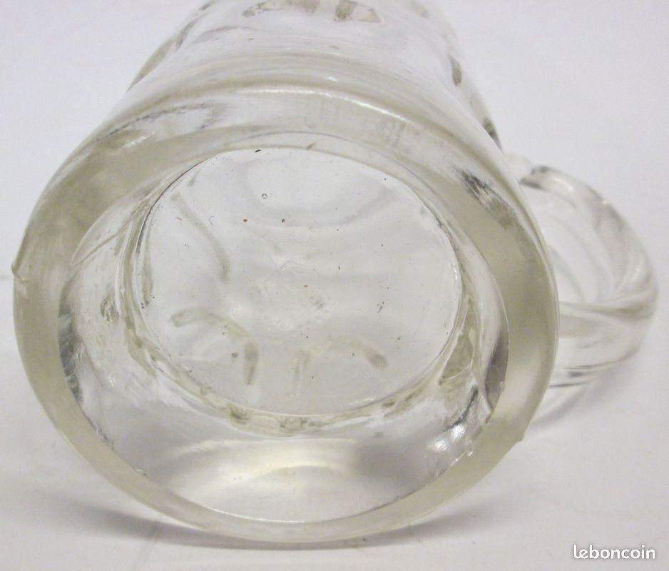 Ancienne CHOPE à BIERE de bistrot en verre épais - Début 20eme siècle - Lot N°5 (image 3)