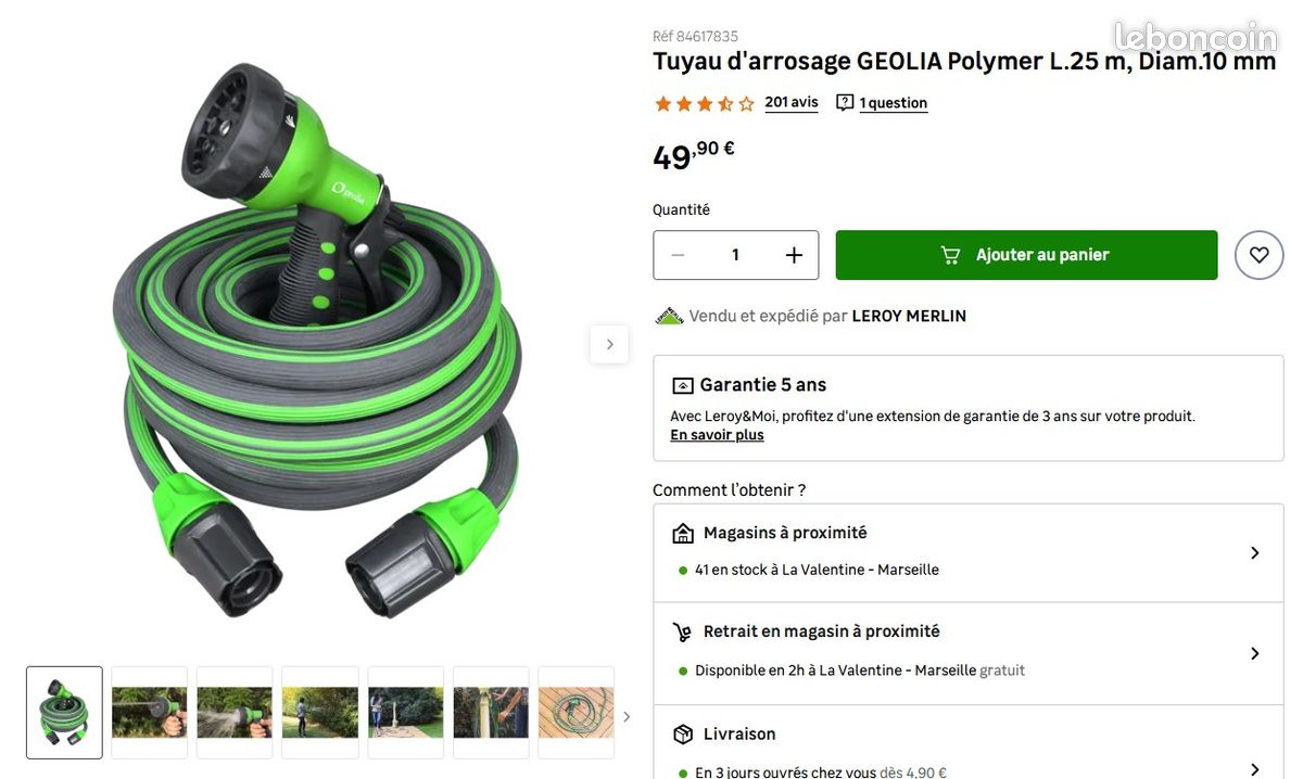 Tuyau arrosage 25m geocompact extensible (image 2)