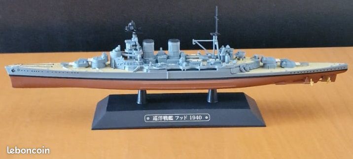 Miniature navire de guerre, croiseur de bataille de la Royal Navy, LE HOOD (image 1)