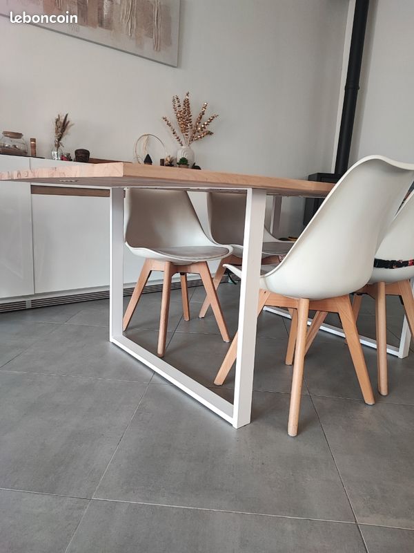 Table à manger en bois (hêtre) 2m x 1,10m (image 3)