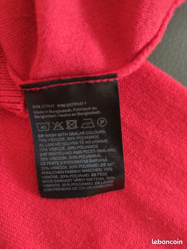 Gilet SÉZANE rouge, XS neuf | Kaufen auf