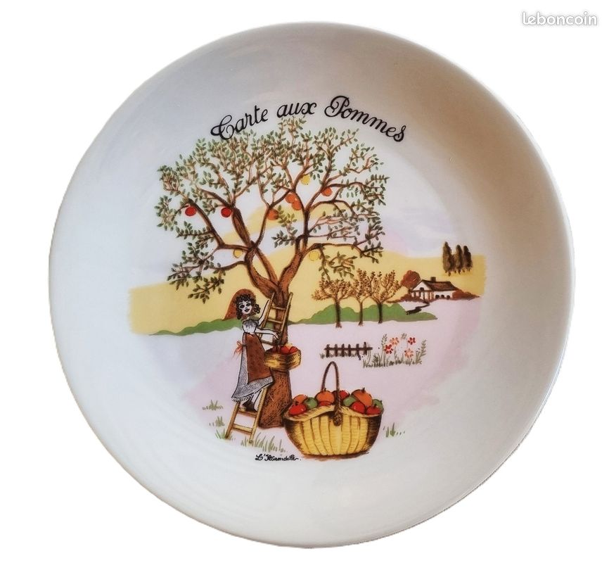 6 ASSIETTES EN porcelaine -L' Hirondelle -THEME: gibier-Très bon état