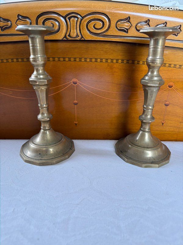 Bougeoir Vintage En Laiton Doré – Élégant Porte-Bougie Rétro Style Européen Pour Ambiance Romantique