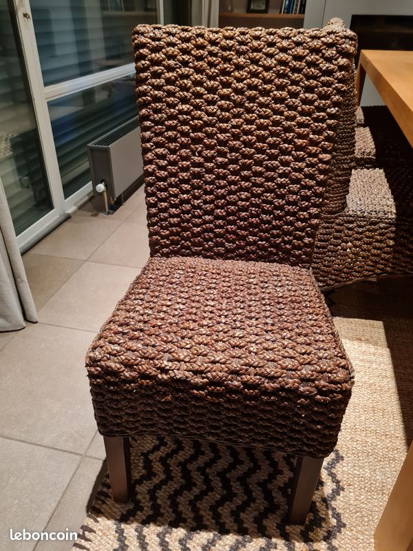 CHAISES INTERIEUR OSIER x8 (image 1)