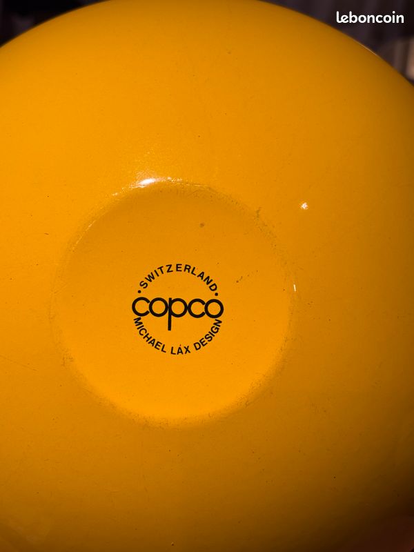 Grand bol ancien en metal émaillé de Copco (image 5)