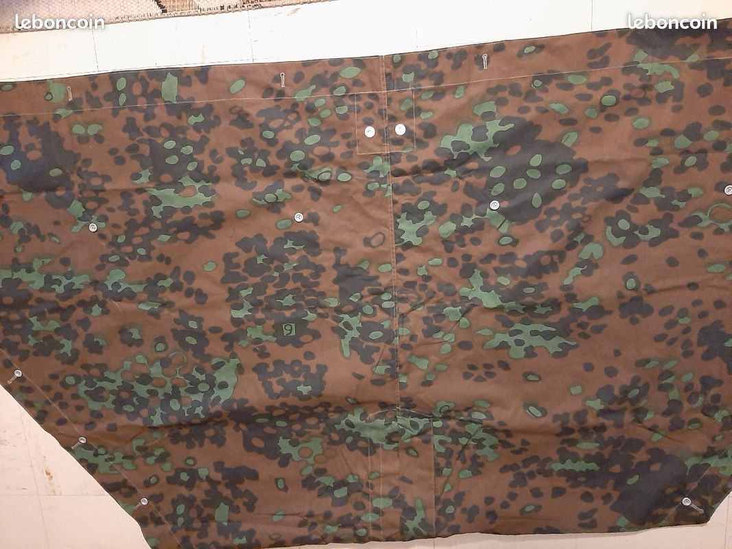 Kit De Mâts De Tente Zeltbahn WW2 D'origine - Équipement Armée Allemande Vert - Occasion Excédentaire