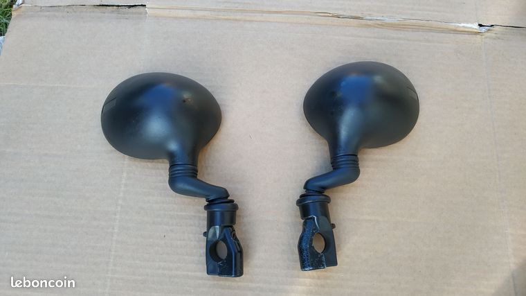 Paire De Rétroviseurs Noirs VITALONI Pour Moto Vintage - Style Rétro Avec Carénage - NEUFS