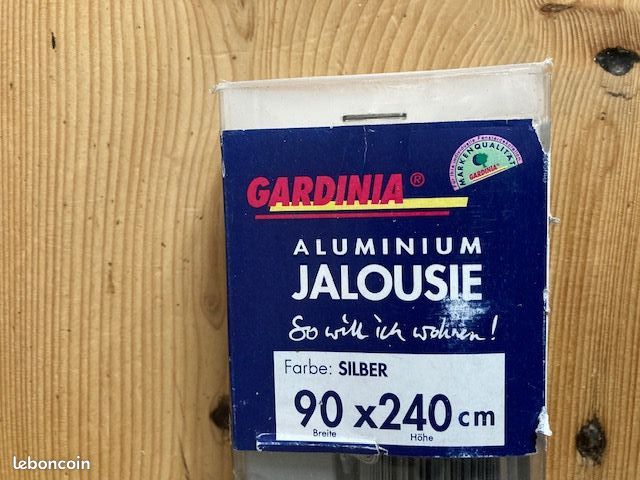 GARDINIA Store Vénitien en Aluminium 90 x 240 cm, Fixation au Mur et au Plafond Argenté (image 2)