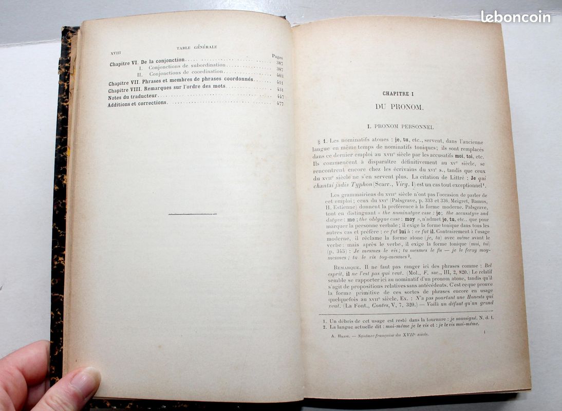 SYNTAXE FRANCAISE DU XVIIe S. De HAASE TRADUIT par OBERT + PREFACE de JULLEVILLE 1898 (image 5)