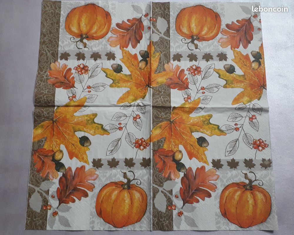 Lot de 6 serviettes thème automne (image 4)