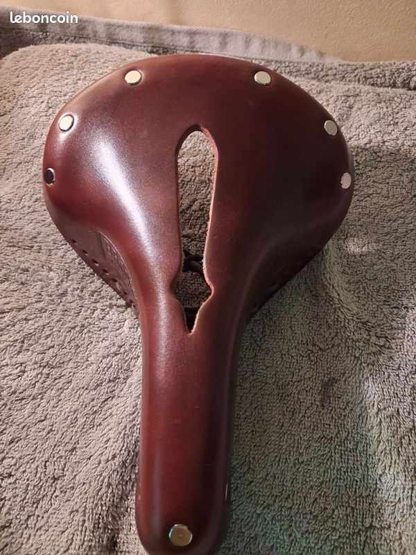 Selle Brooks Imperial B17S Avec Trou Et Lacets Brun Antique - Confort Anatomique