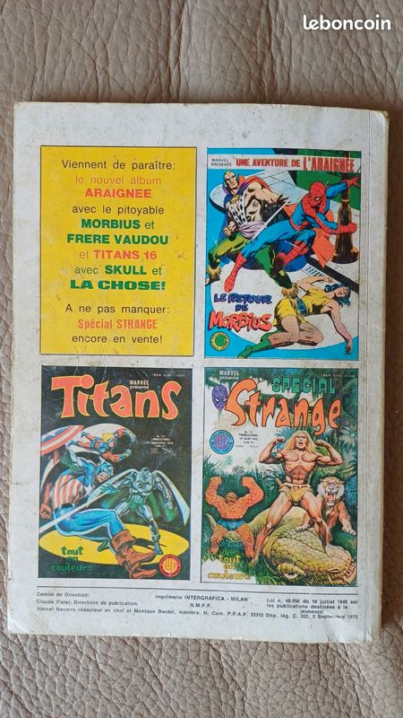 [Réservé] Lot 1 de 10 Marvel Strange Le journal de Spider-Man Collection Super Héros LUG (image 10)