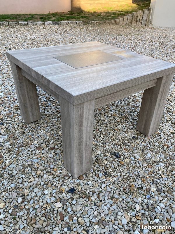 Table basse carrée stone chêne gris (image 3)