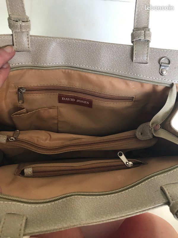 Sac à Main De Soirée En Cuir Beige David Jones - Neuf Avec étiquettes