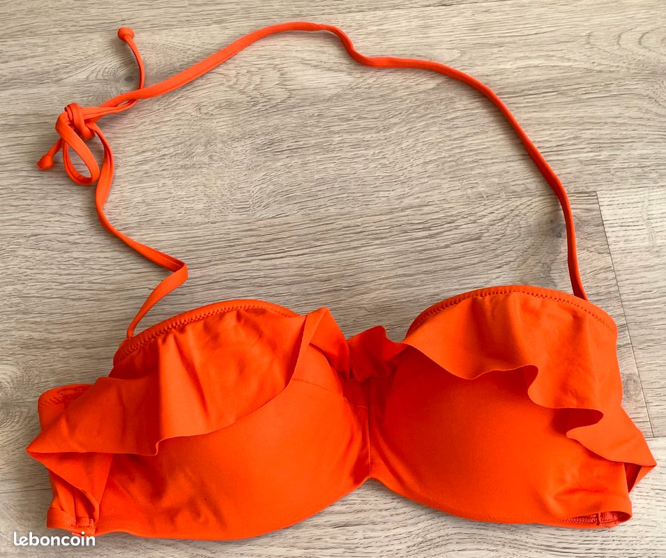 Maillot de Bain Tex Taille 38 Modèle Orange (image 3)