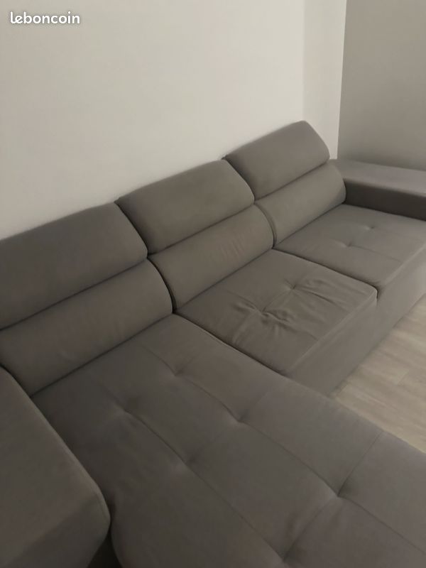 Canapé d’angle gris (image 6)