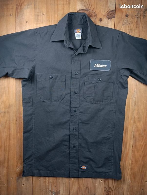 Chemise Dickies Homme S marron foncé Workwear Mister Manches Courtes USA #P181 (image 2)