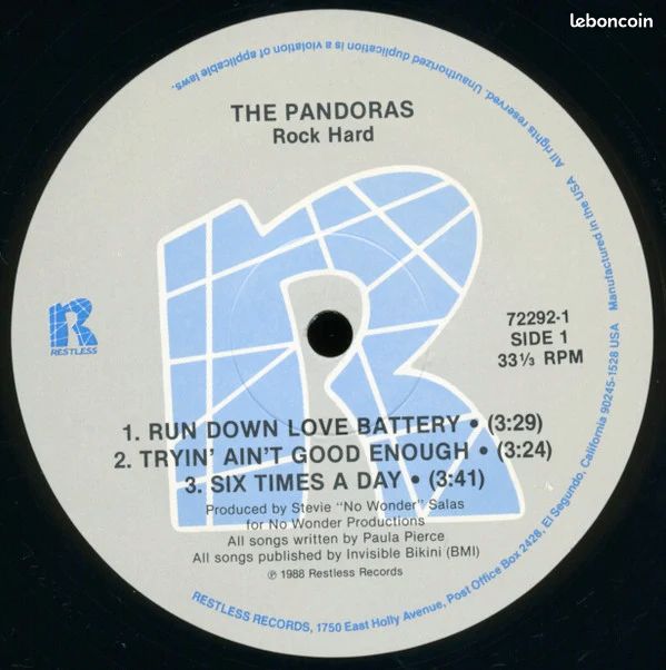 VINYLE PANDORAS ROCK HARD original usa (image 2)