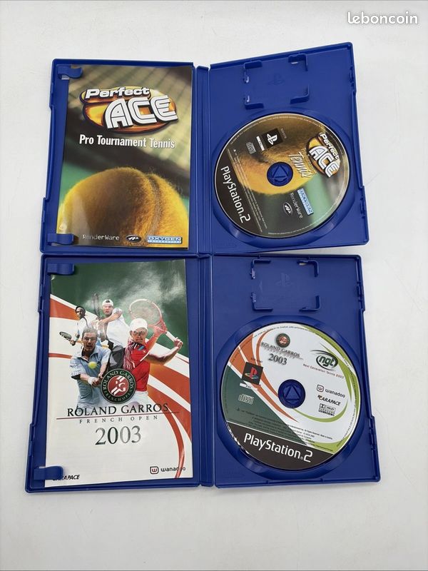 Jeu Spin Drive Ping Pong – Roland Garros 2003 / Perfect Ace 2 / Smash Court (PS2, Bon état)