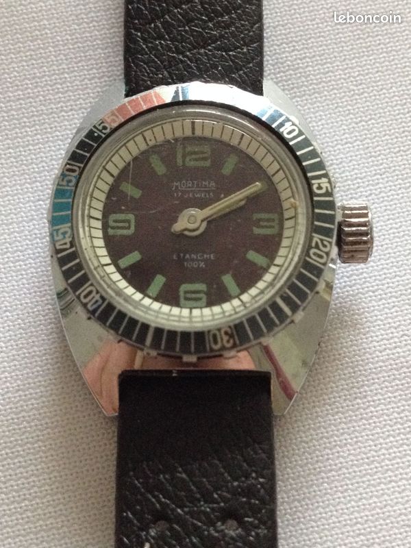 Montre Mortima De Luxe Type Plongée, Mécanique, à Réparer - Occasion