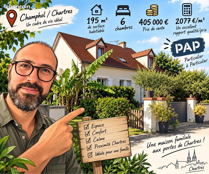Maison 9 pièces 195 m² · à Champhol · 195 m² · 405 000 €