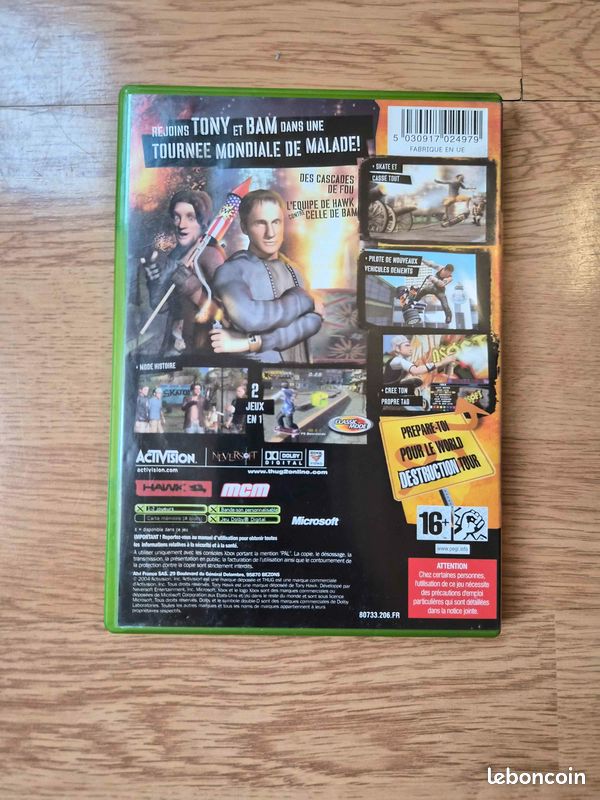 Tony Hawk’s Underground 2 – Microsoft Xbox – PAL FR – Avec Notice – Bon état