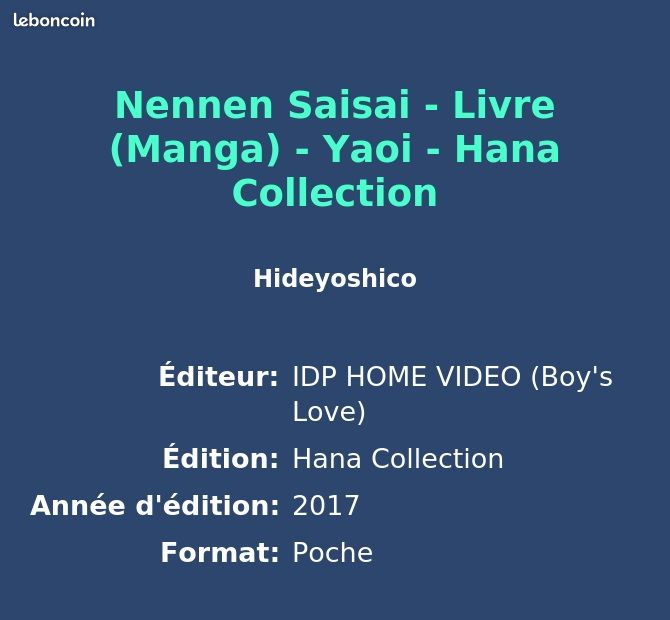 Nennen Saisai - Livre (Manga) - Yaoi - Hana Collection (image 2)