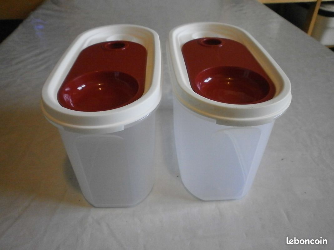 Lot 4 Boîtes Modulaires Tupperware Bleues - Tailles Différentes - Occasion