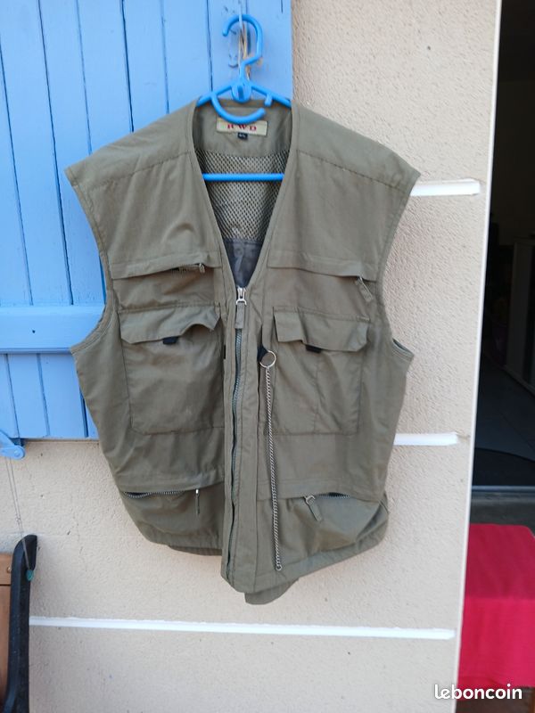 Gilet de pêche pour homme avec poches multiples