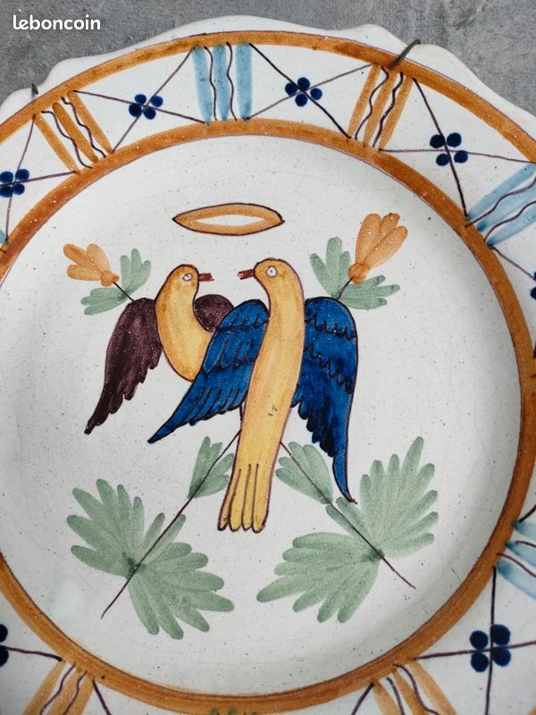 Assiette faience Nevers 18ême siècle (image 2)