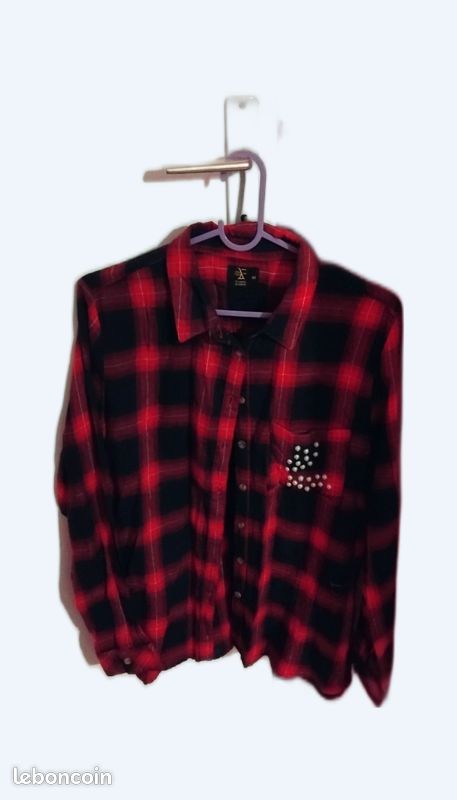 Flannel Chemise Ã Carreaux Rouge Et Noir Femme Zara Chemise