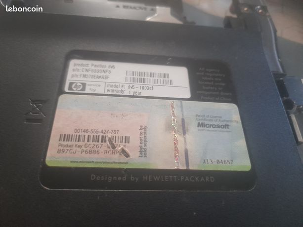 Boîtier D'ordinateur Portable Pour Hp Dv6-3000 Lcd Couvercle Arrière Avant Lunet