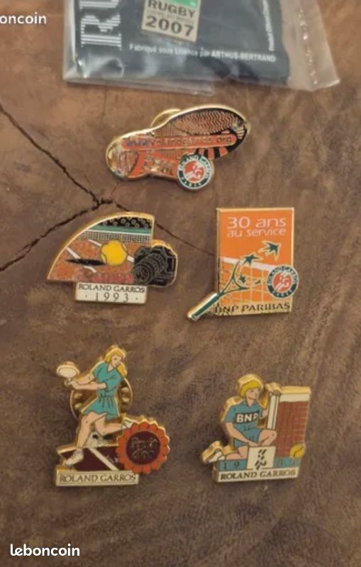 LOT DE 3 Pins Ibm Roland Garros Arthus Bertrand