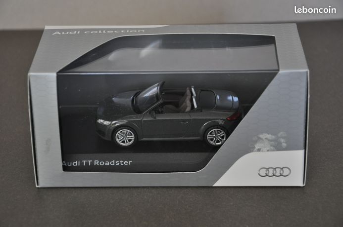 Modèle Réduit Schuco Audi TT Roadster 1/87 - Gris Foncé Métal - Occasion Avec Boîte Vitrine