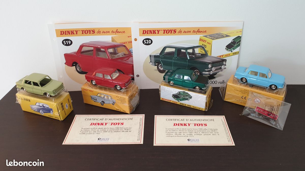 Dinky Toys N°519 Simca 1000 Rouge - Voiture Miniature 1/43 - Occasion En Boîte