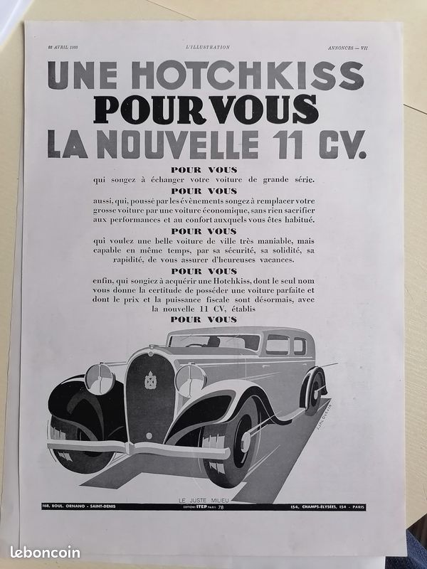PUBLICITÉ DE PRESSE 1935 Ford V8 48 Un Pont Jeté Sur L'avenir